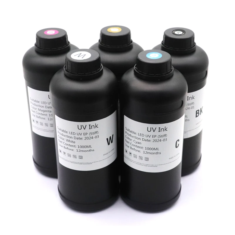 1000ML LED UV Ink For TX800 XP600 L800 L1800 L805 DX5 DX7 DX10 DX4 DX6 Printhead For Epson 1390 R1800 R1900 UV Modified Printer