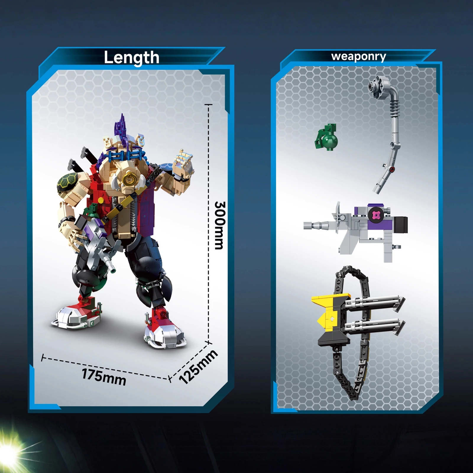 DK2031 Wild Boar Warrior Model with Gun Accessories Building Blocks Animated Figure Model Ornaments Toys Holiday Gifts 802PCS