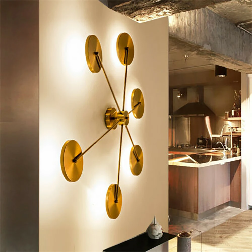 

6-Head Modern Wall Sconces Sputnik LED Light Creative Ceiling Lamp Modern Art Decor, for Living Room, Entryway, Bedroom, Hallway