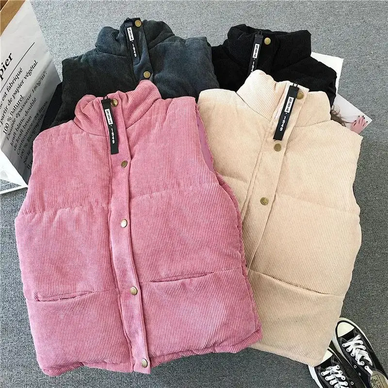 Vests Women Stand Collar Coats Solid Sleeveless Vest Spliced Outerwear Cardigan Loose Fit Casual Autumn Basics 2025