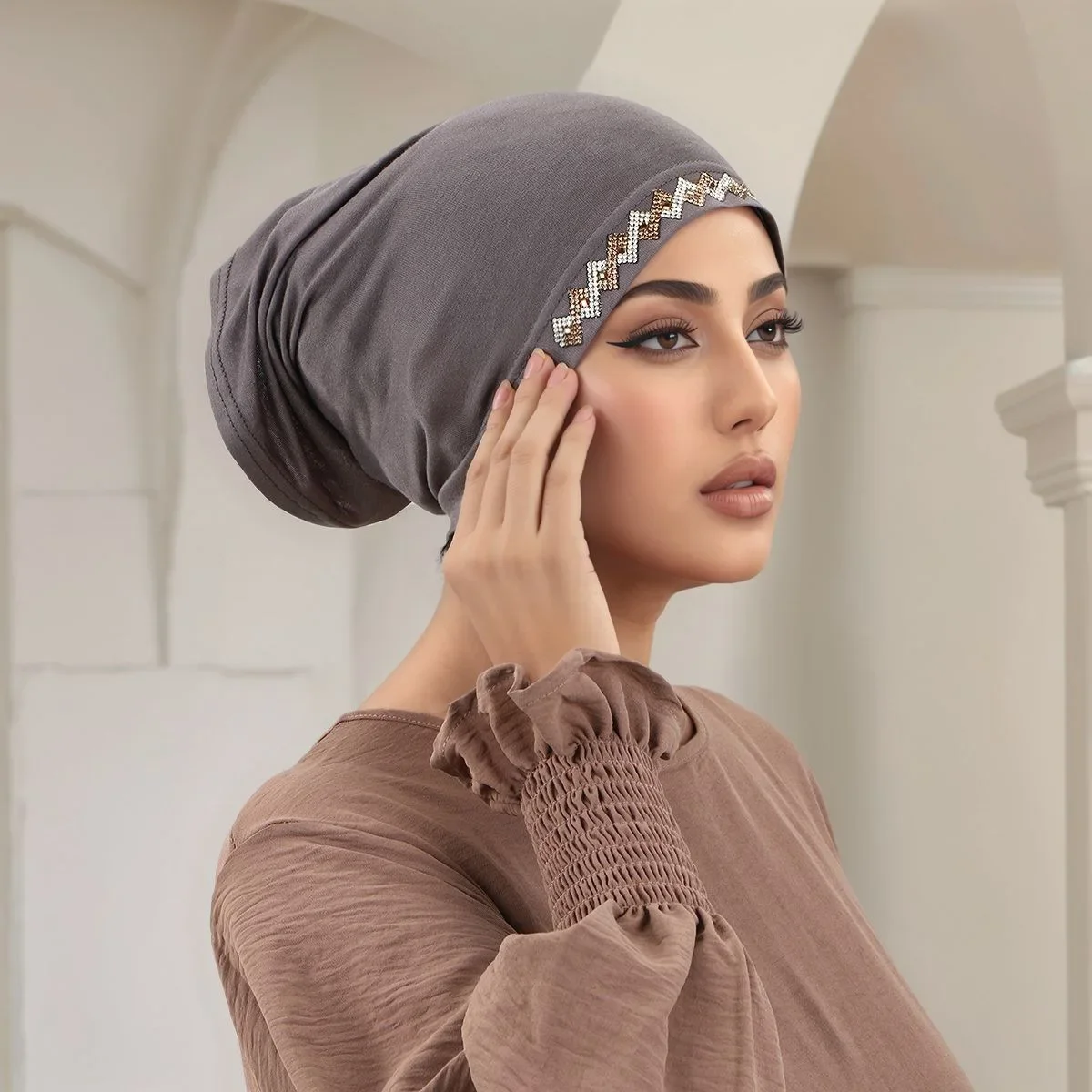 Muslim Head Cover Hat Elastic Hijab Cap Cotton Jersey Headwear Women Easy Wear/Party Modest Fashion Soft Breathable Lightweight