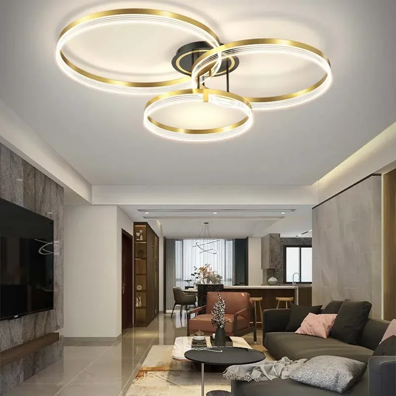 

Modern LED Ceiling Lamps For Living Room Dining Room Bedroom With Remote Control Round Ceiling Chandelier Decor Lighting Fixture