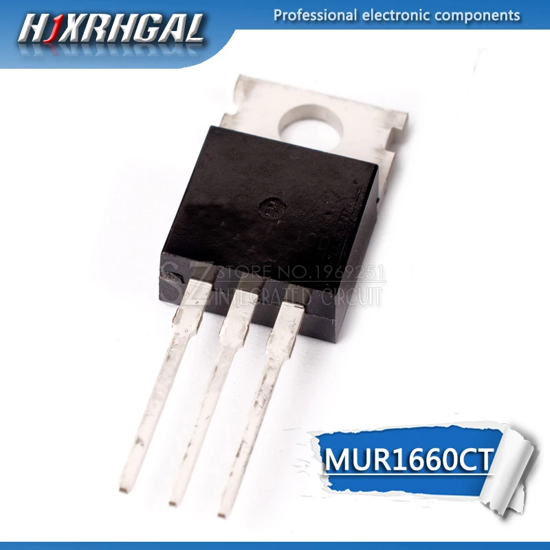 10pcs MUR1660CT TO-220 U1660G TO220 dual diode fast recovery