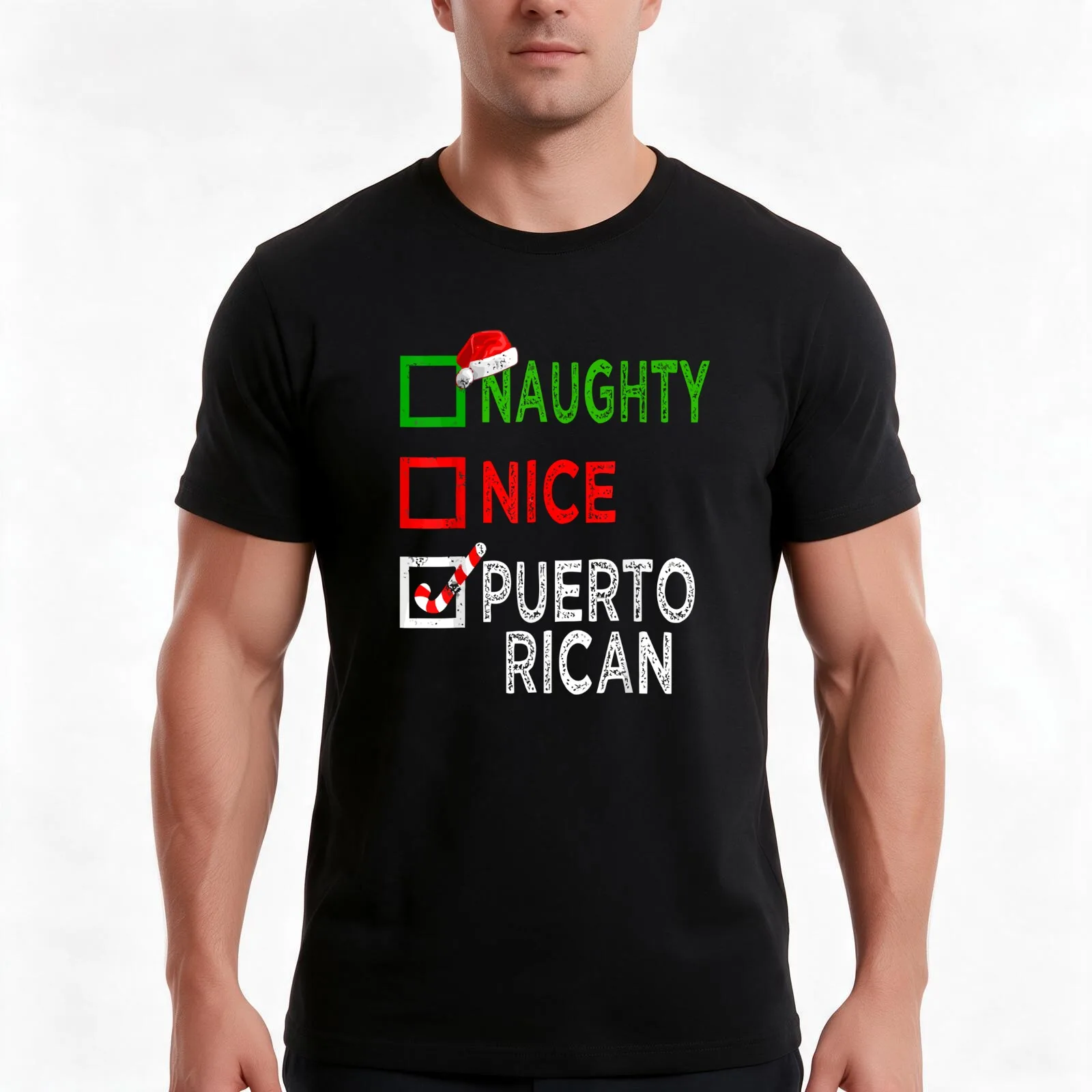 Nice Naughty Puerto Rican Funny T-Shirt, Summer Casual Cotton Tee, Oversized Streetwear Tops, Vintage Graphic Print, 100% Cotton
