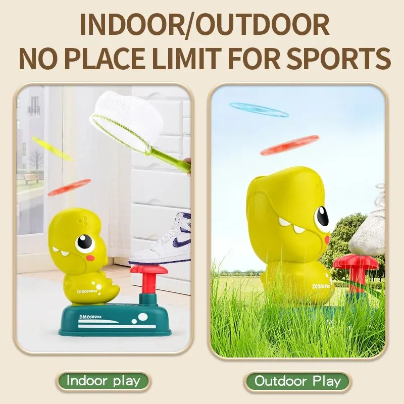 لعبة قاذفة الصواريخ الهوائية للأطفال في الهواء الطلق ارتفاع صاروخ الطائر القرص الطائر الصحن قاذفة القدم الاطفال القفز ألعاب رياضية اللعب