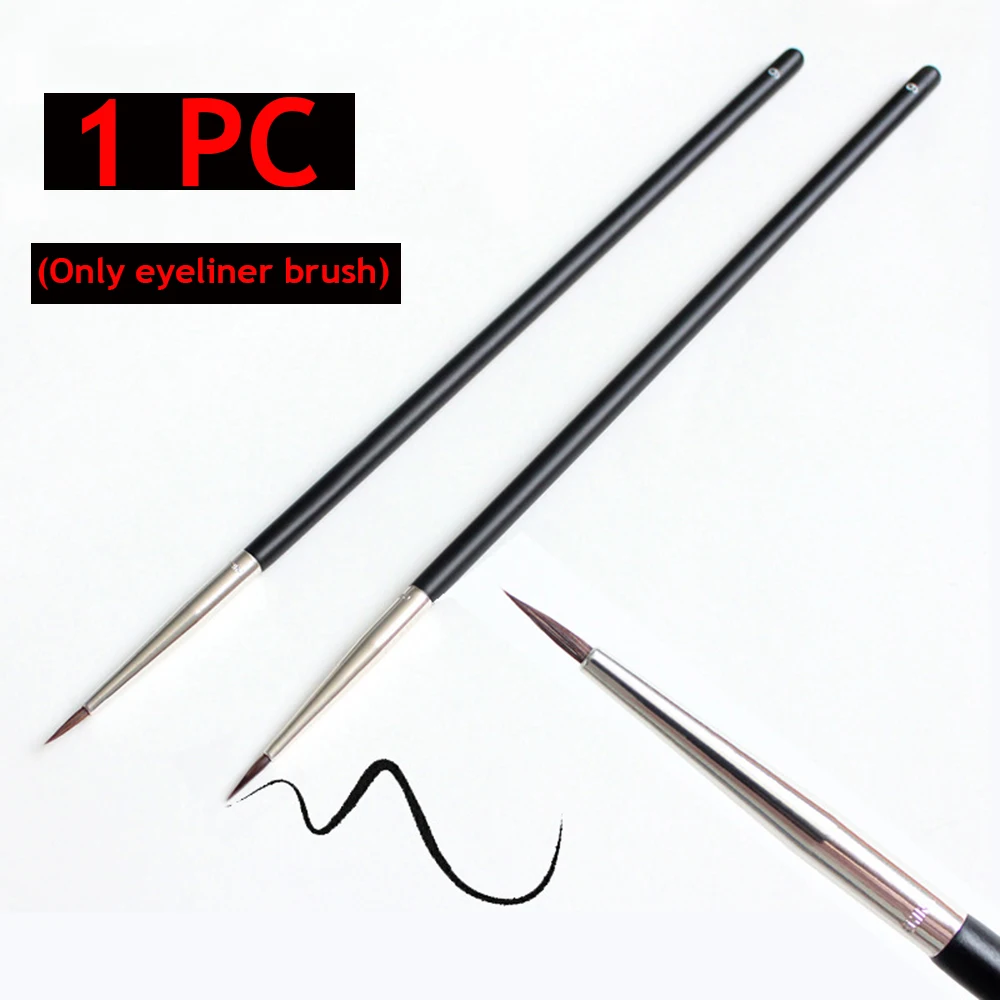 Hot Fine Women Makeup Brushes Eyebrow Cream Brush Eyeliner Pen Mink Hair Black Eyeliner Brush