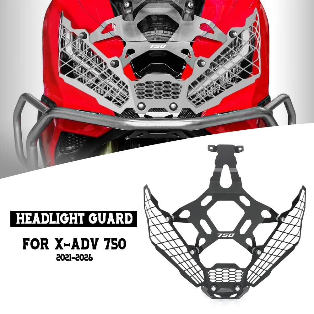 

Для Honda X-ADV 750 2021-2022-2023-2024-2025-2026 мотоциклетный алюминий + нержавеющая сталь, защитная сетка для фар