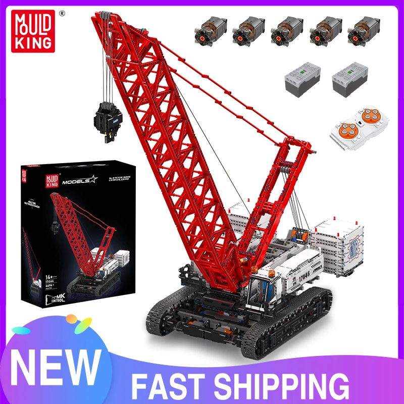 Mould King 17046 Technical Car Toys The Remote Control Wacker 16000 Crawer Crane Building Block Brick Set Kids Christmas Gift