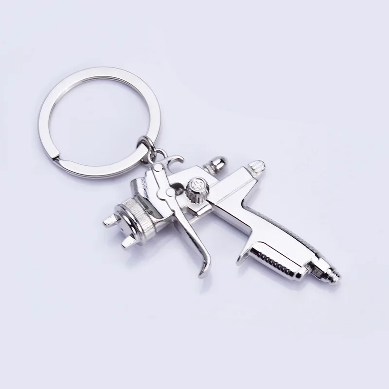 Metal New Water Gun keychain Car wash tools High-pressure water gun model Key chain Party gift Pendant Key ring