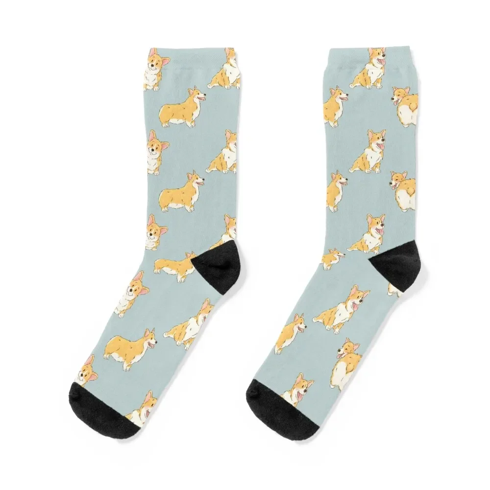 

Corgi Dog Socks soccer anti-slip kawaii retro Socks Man Women's