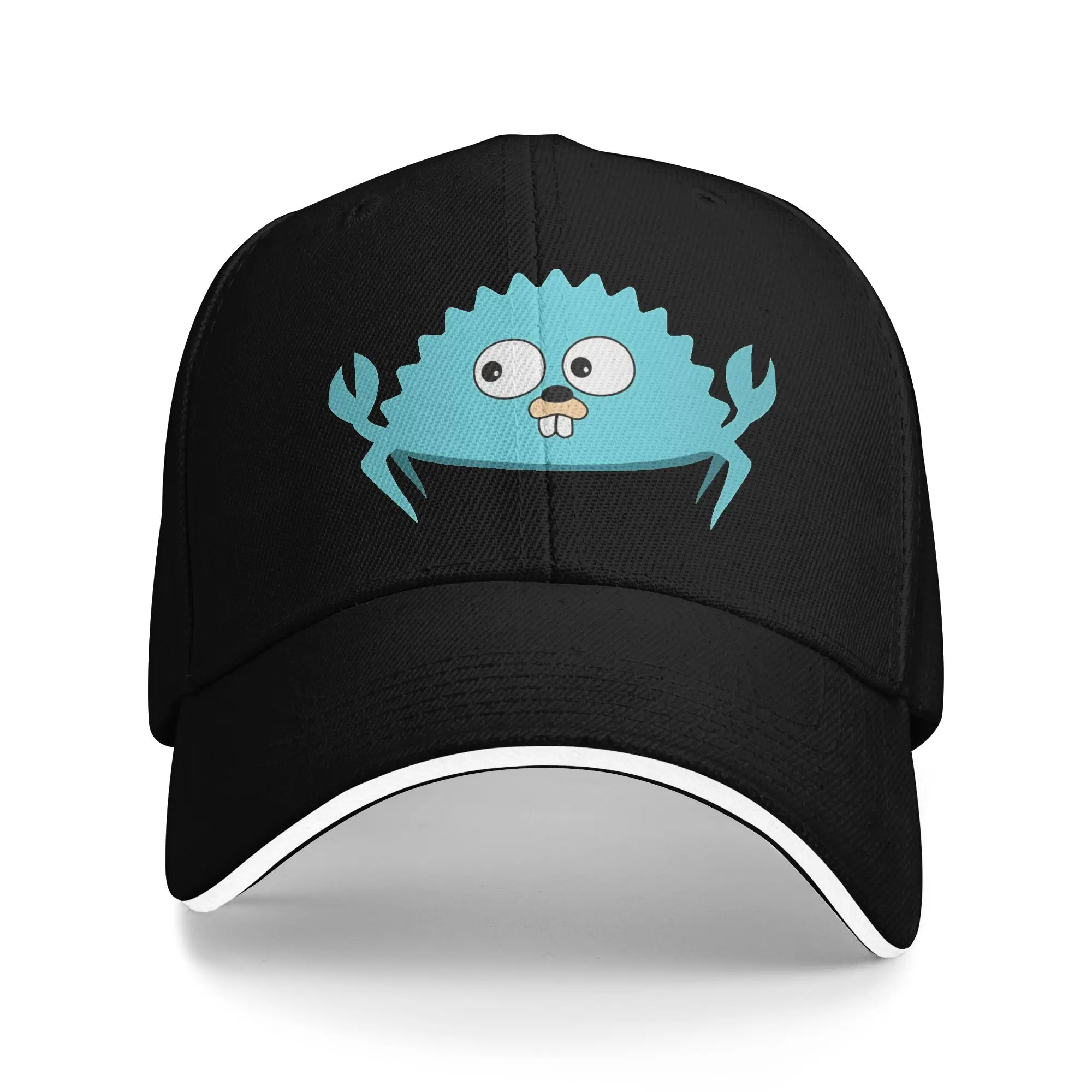 Go Ferris Go GoLang Gopher & Rust Ferris Crab Men Women Baseball Caps  Dad Hat Headwear Adjustable Fit Snapback Hat