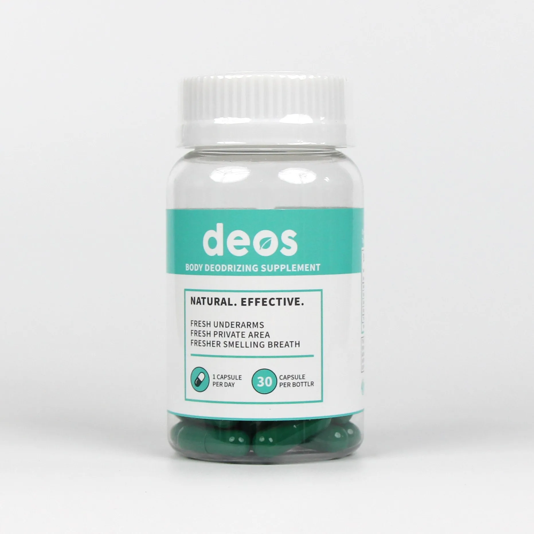 Suplemento Desodorante Interno DEOS – Desodorante Corporal Completo para la Salud Intestinal, Salud de la Piel, Apoyo a la Desintoxicación y Digestión – Natural Odo