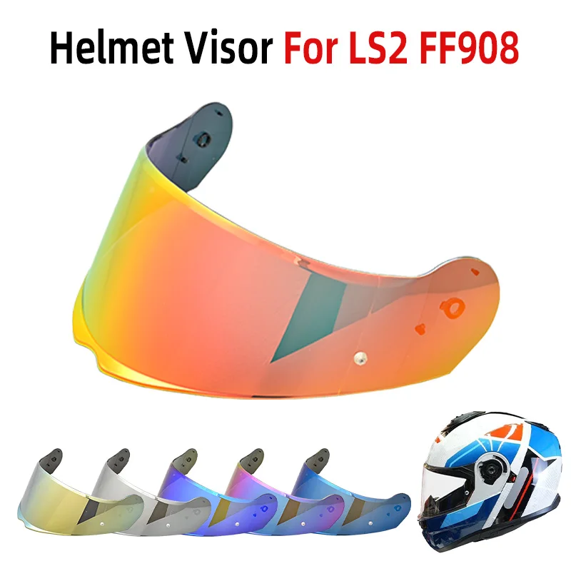 Viseira para ls2 ff908 strobe ii rosto cheio capacete da motocicleta substituir escudo pára-brisa anti-uv capacetes casco moto accesorios lente