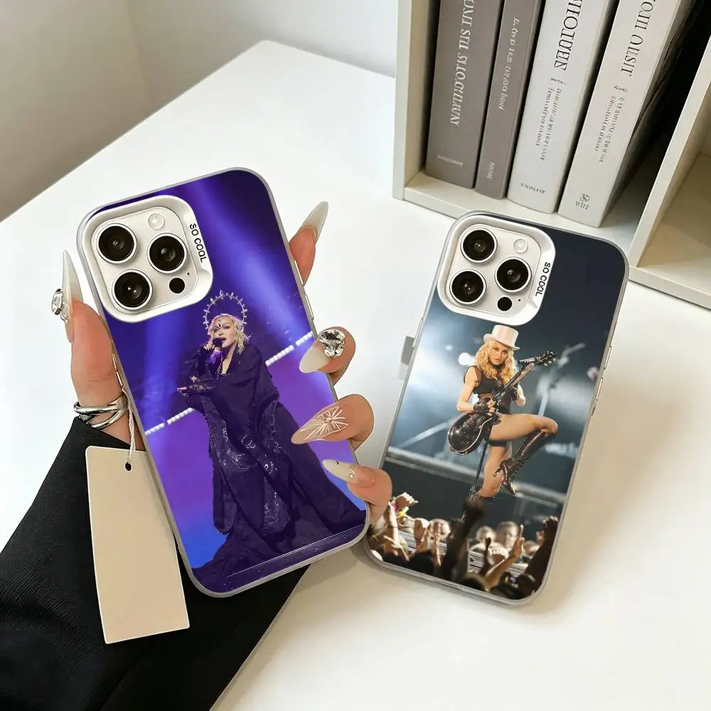 

Singer M-Madonna Phone Case For IPhone 17 Air 16 15 14 13 12 11 Pro Max White silver Hard Cover
