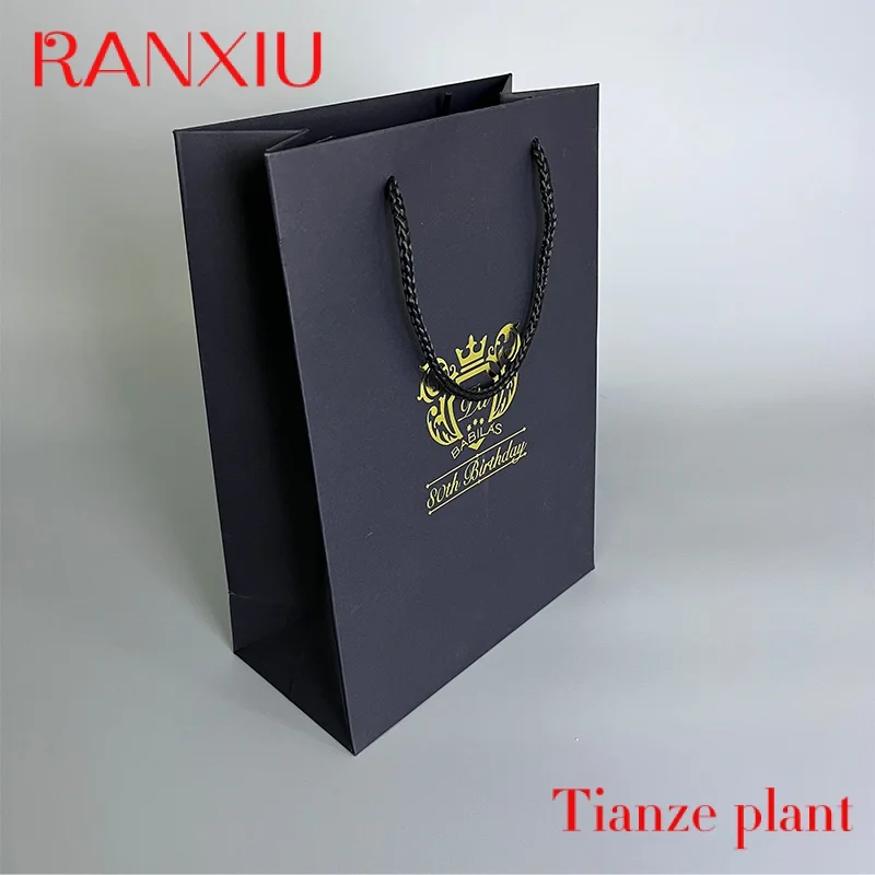 Personalizzato stampato il tuo Logo bianco marrone Kraft Gift Craft Shopping Paper Bag con manici