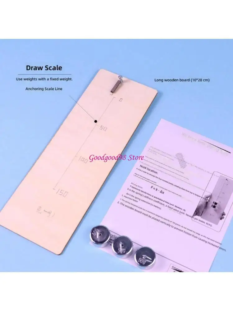 Science Lesson Force Demonstration Board with Marked Scale View 