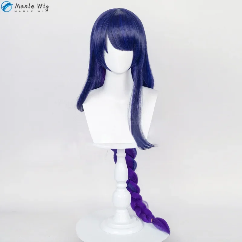 100cm Thicker Braids Raiden Shogun Cosplay Wig Anime  Purple Gradient Baal Wigs Heat Resistant Beelzebul Anime Wig