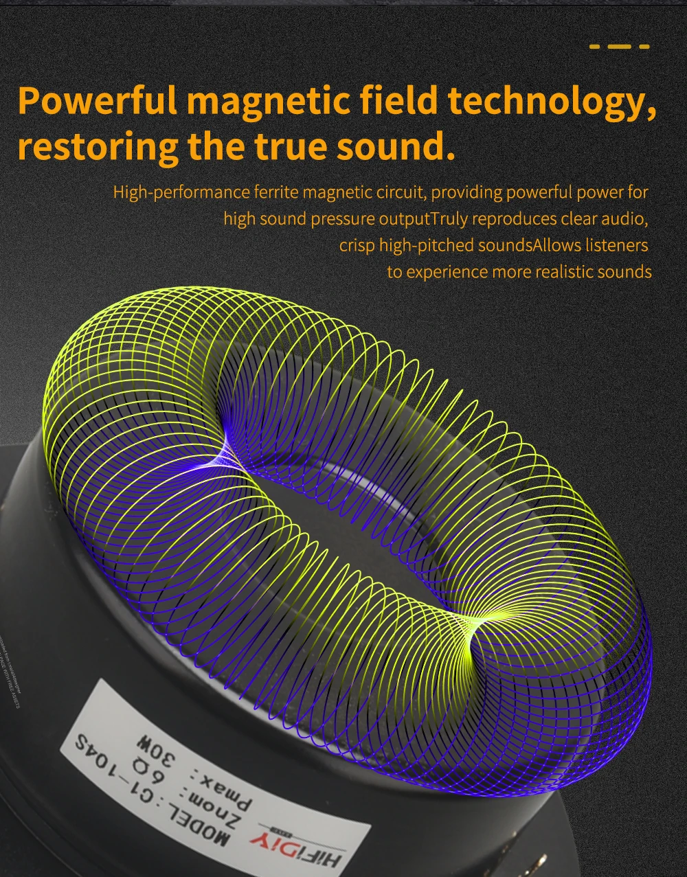 HIFIDIY LIVE hifi 4 inch  Tweeter Speaker Unit Beryllium copper film 6 OHM 30W  Aluminum panel Treble Loudspeaker C1-104S - Image 2