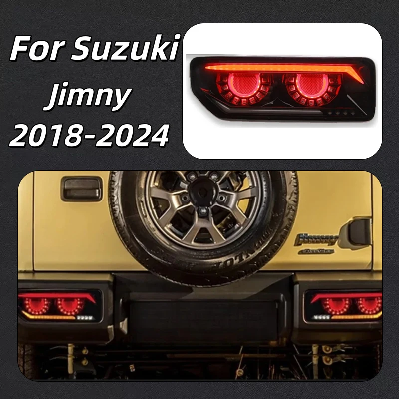 

Suitable for 2018-2024 Jimny tail light assembly modified LED running light running water turn signal reversing