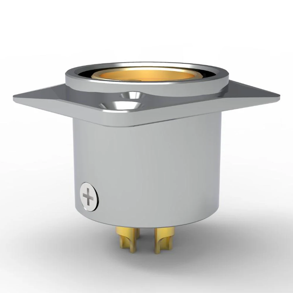 Monosaudio النحاس النقي XLR المقبس الشاسيه لوحة جبل الذهب/الروديوم مطلي المتاحة SM3/SF3 ذكر أنثى 3 دبوس محول