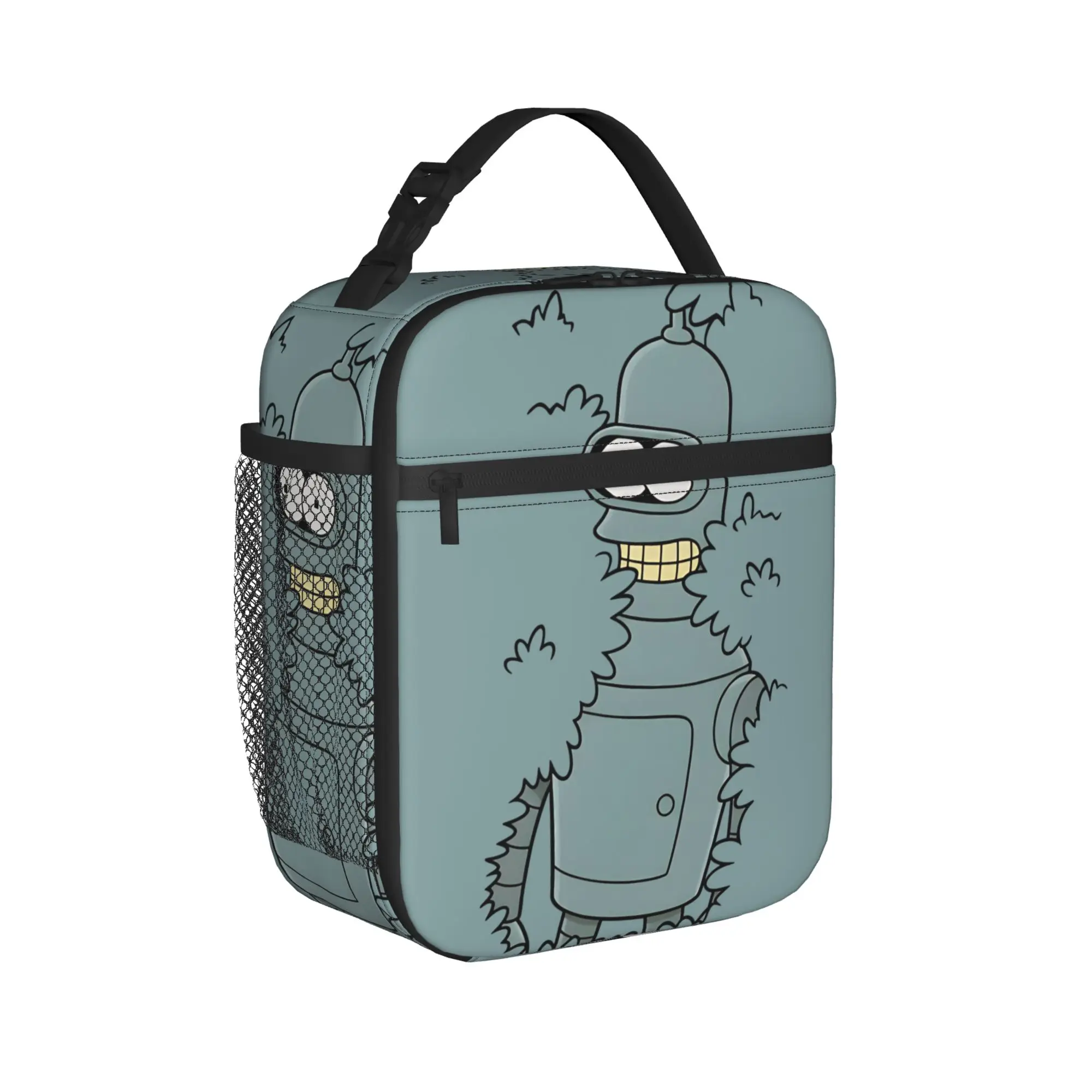 Bolsa térmica futuramas bender para homens e mulheres, caixa de armazenamento de alimentos, caixa térmica reutilizável para viagens