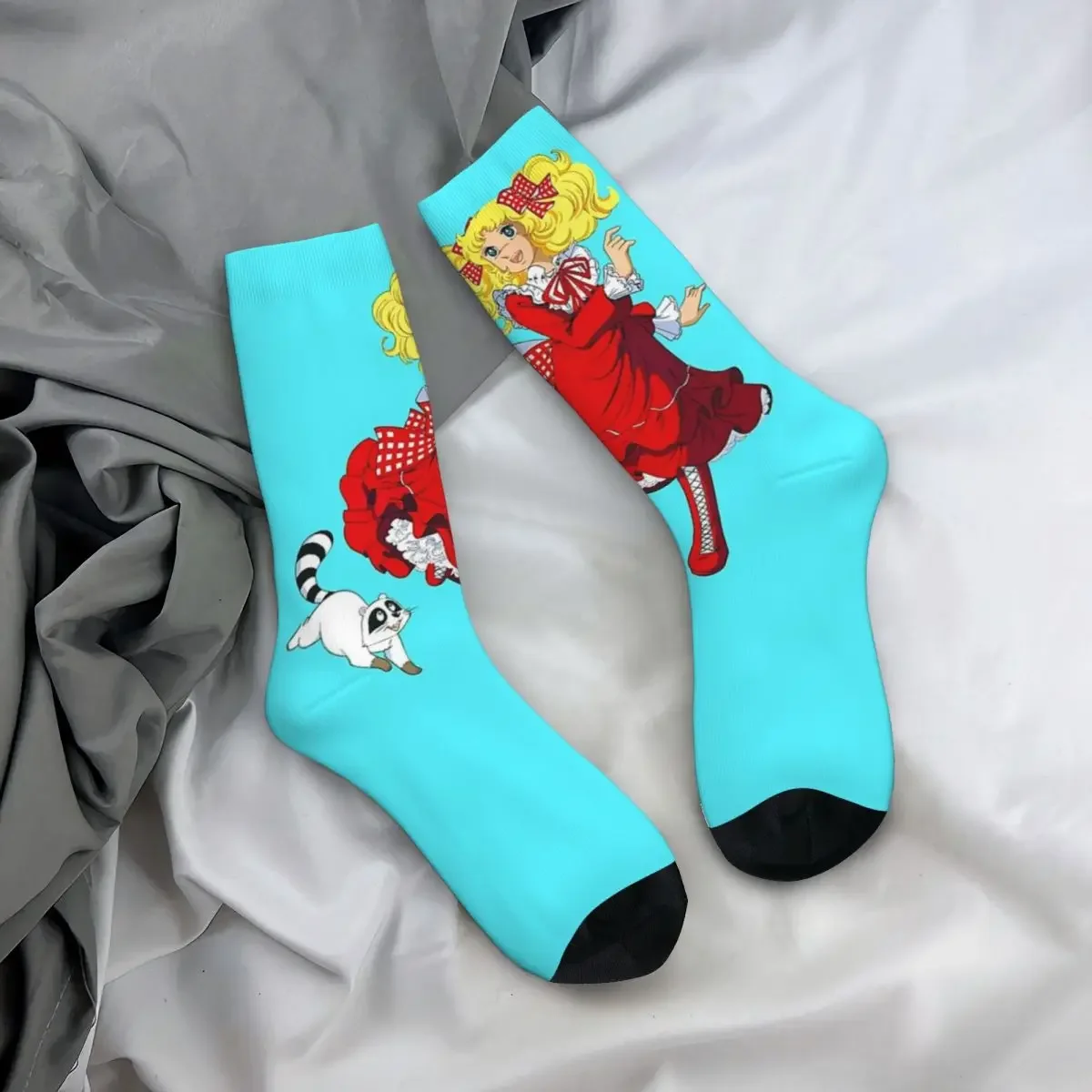 

Носки All Seasons Crew Stockings Candy Candy в стиле аниме, длинные носки в стиле хип-хоп для мужчин и женщин, подарки на День святого Валентина