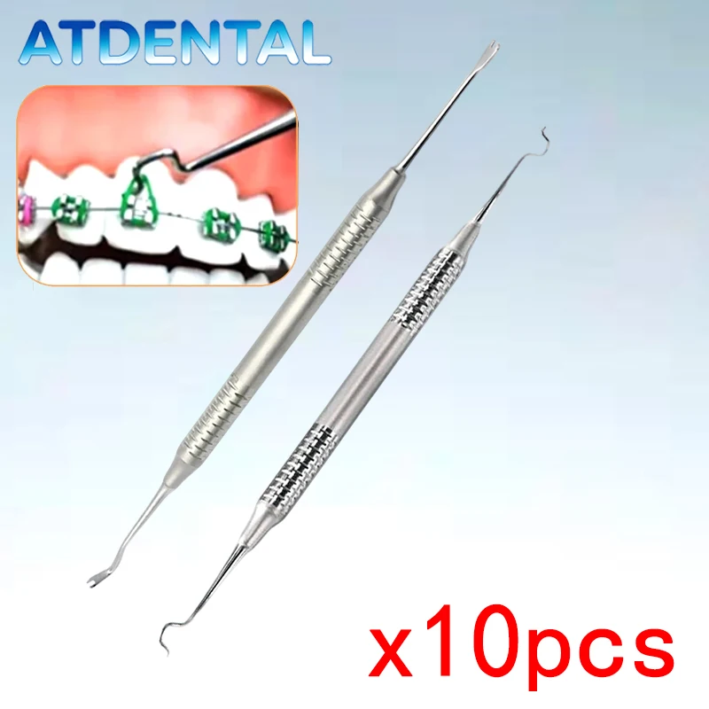 

Набор из 10 инструментов для установки ортодонтических лигатур, модуль для крепления дуг, держатель лигатурных колец