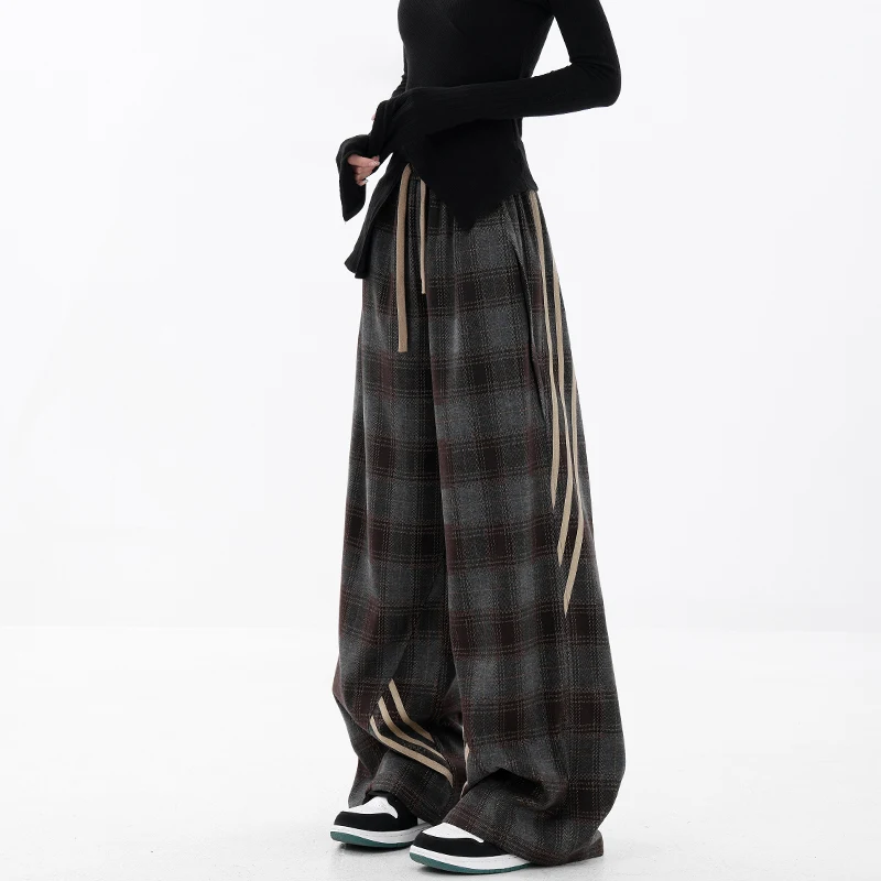 

Spring and Autumn New Women's Pants, American Retro Patchwork Jeans, Loose Straight Leg Wide Leg Pants