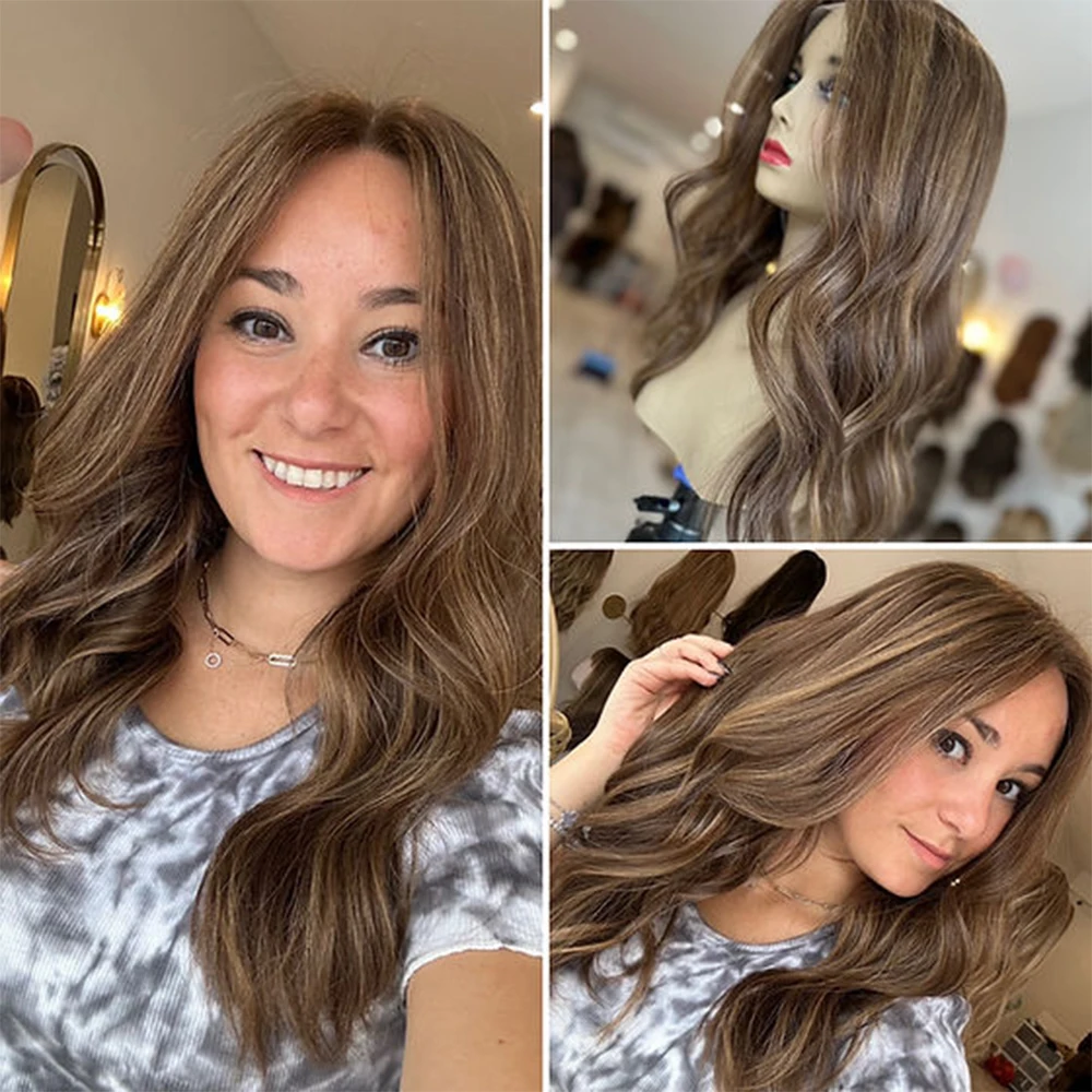 

Парик омбре-брюнетка с кружевной передней частью и светлыми прядями, предварительно прорезанный, короткий волнистый боб, из смешанных человеческих волос, для женщин, для косплея, на каждый день, для вечеринок