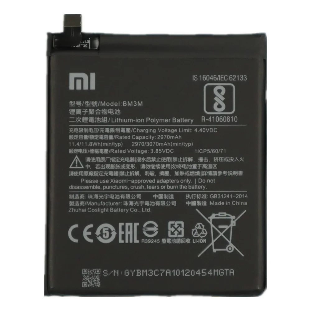 2024 Years Original Battery BM4F BM3M BM3L For Xiaomi Mi 9 Lite Mi9 Lite / Mi A3 CC9 CC9e / Mi 9 SE Mi9 SE Phone Battery Bateria