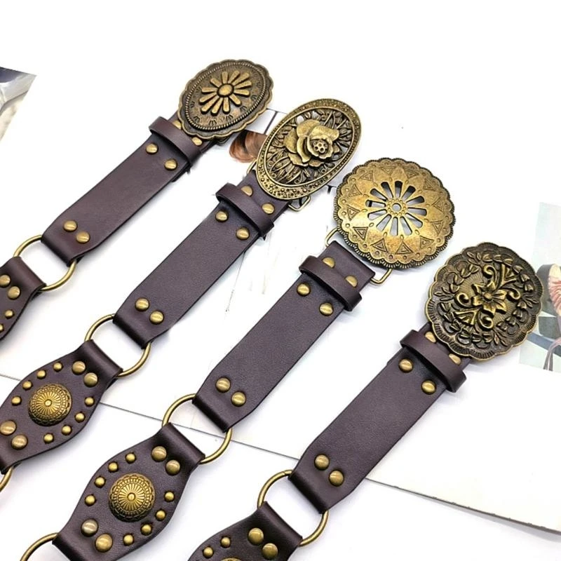 652f حزام الخصر الساخن فتاة y2k سلسلة مشبك محفورة #5