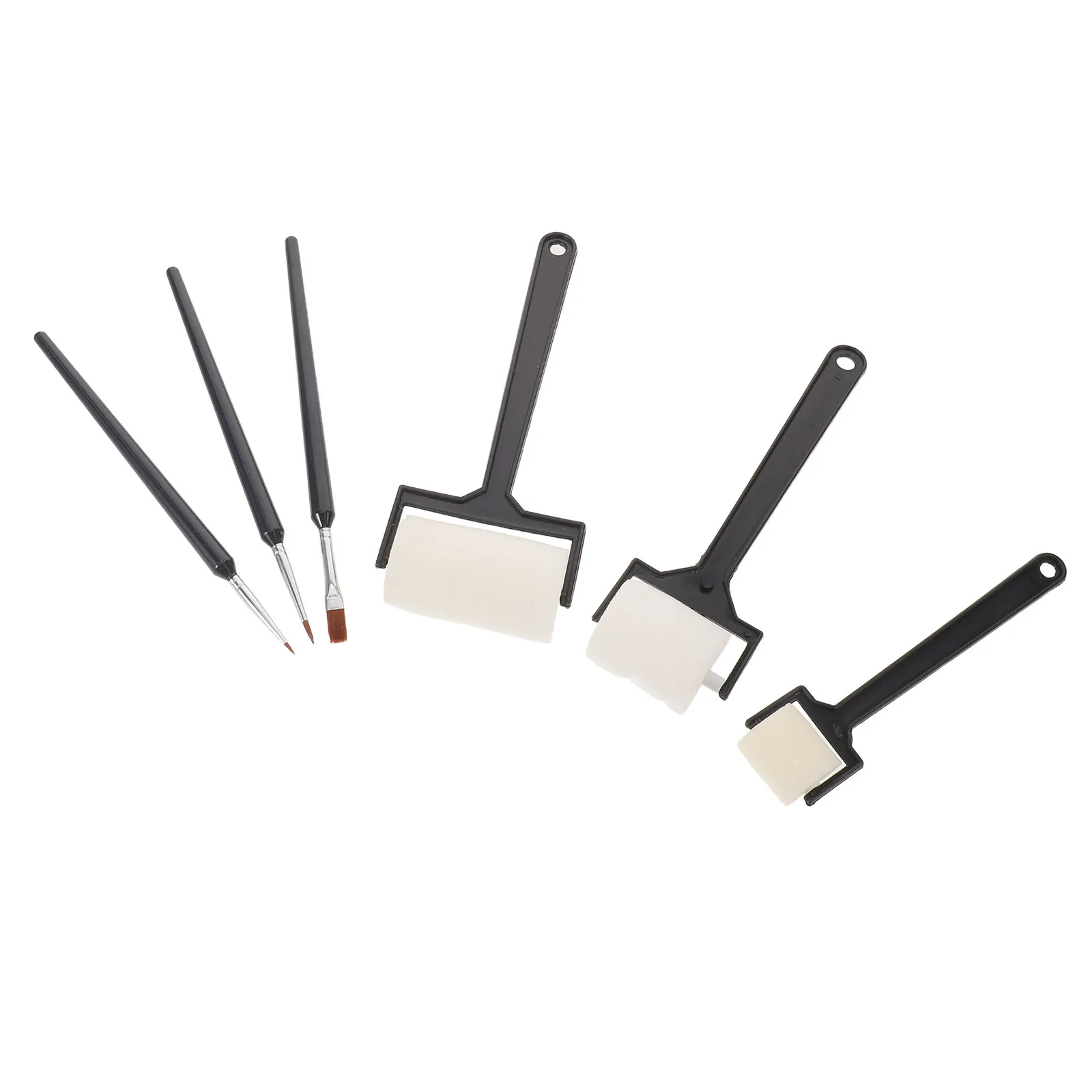 6Pcs Painting Art Tool Set Foam Roller Sponge Detail Brush Creative Educational Paint Roller for Early Development Art