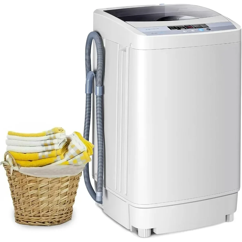 Full-automatic Washer, 9.92Lbs Dryer Combo Home, 10 Wash Programs 8 Water Levels & LED Display, Portable Laundry Washer