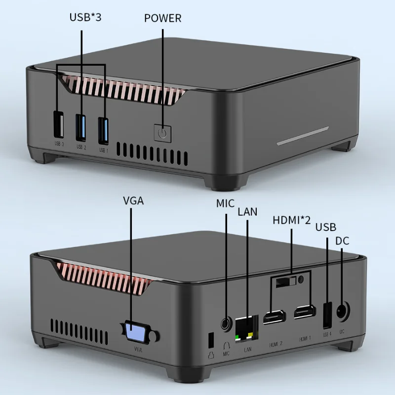 GK3 Plus Intel N150 Четырехъядерный мини-ПК Win 11 Pro DDR4 32G WIFI5 1 ТБ SSD BT4.2 Dual HDMI RJ45 1000M Двойной экран 4K HD Дисплей КПК