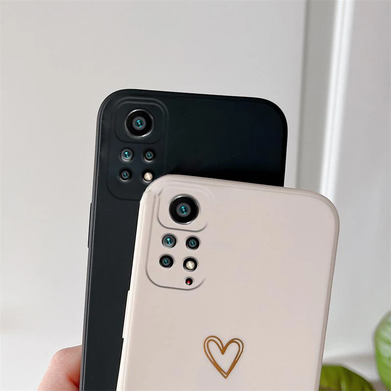 Crossbody Lanyard Silicone Phone Case For Xiaomi Redmi Note 10 Pro 11 12 8 9 Pro Max Plus 7 Redmi 9A 9T 9C 10C Love Heart Cover view 3