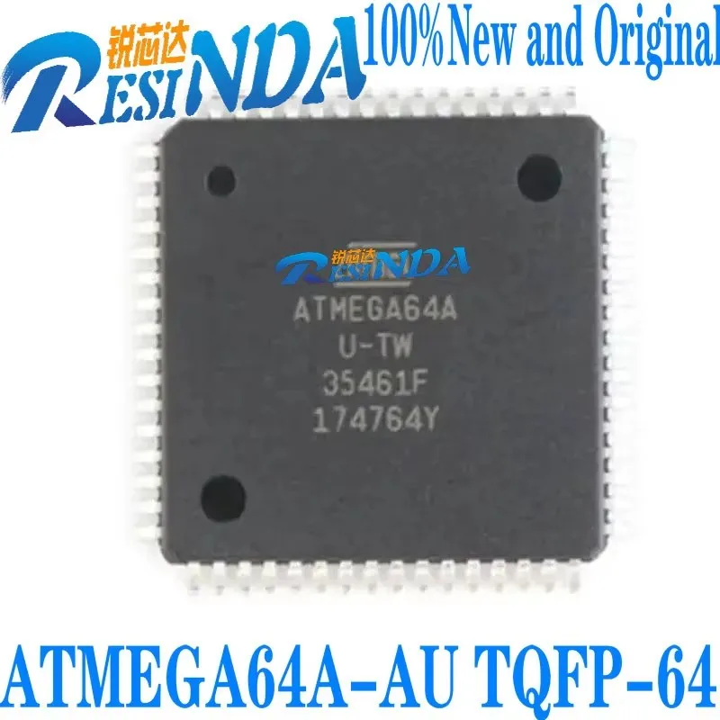 Chip ATMEGA64A-AU TQFP-64100% novo e original