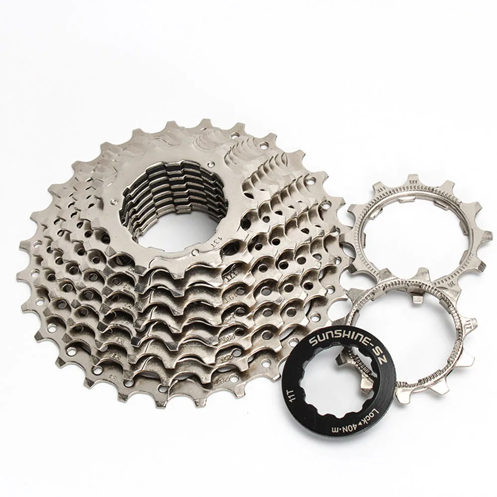 SUNSHINE Road Bike Cassette 8 9 10 11 12 Speed 11-23T/25T/28T/30T/32T/34T/36T Bicycle Flywheel Sprocket for Shimano HG Hub Parts