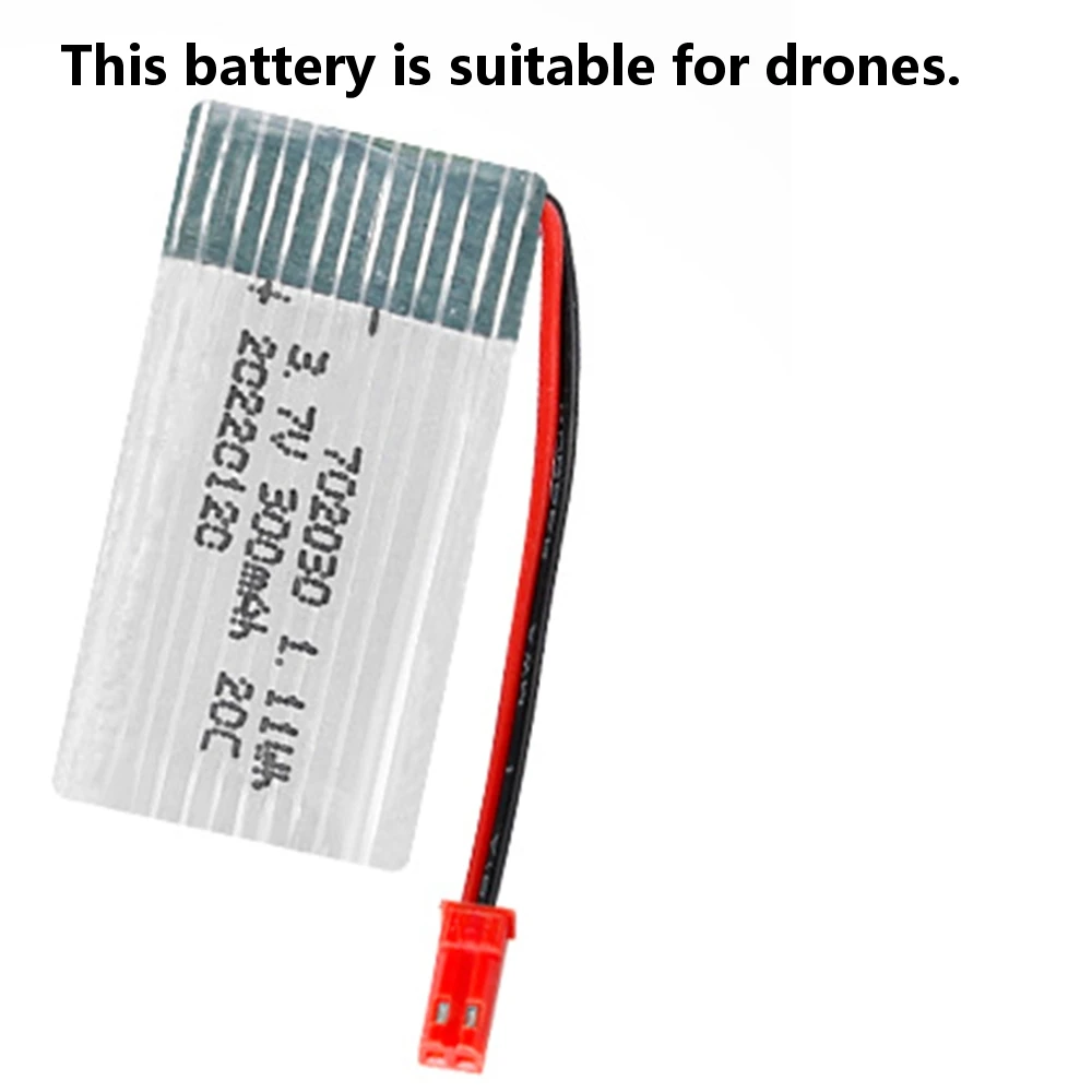 Rechargeable 3.7V 702030 20C 300Mah Li-Polymer Li Battery For Remote Control Aircraft Rc Drone X5Sc X5Sw Helicopter Models X5C