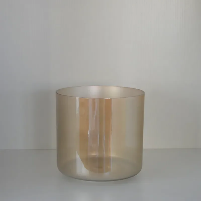 Sound healing citrine silver crystal singing bowl chakra music note octave three four quartz singing bowl yoga meditation