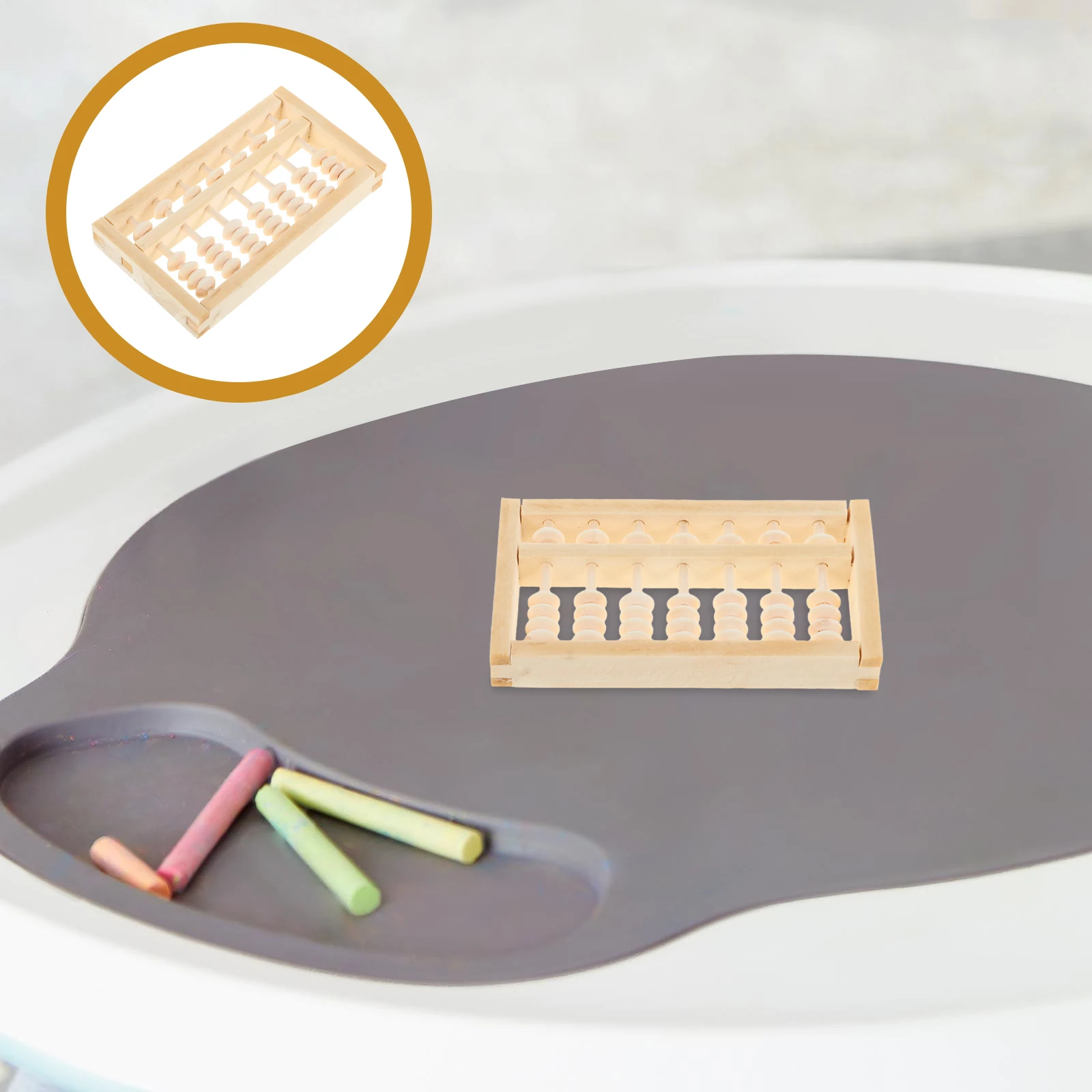 Ábaco de madera Mini herramienta de conteo Retro niños aprendizaje de matemáticas Feng Shui accesorios de fotografía juguete aritmético pequeñas cuentas primero