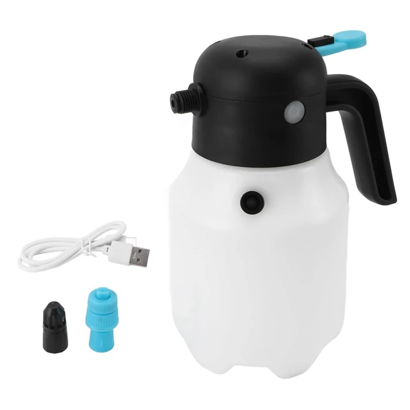 AT69 -1.8L Electric Car Foam Sprayer, Battery Powered Foam Sprayer Wash 2000Mah,Cordless Pump Foam Sprayer For Watering