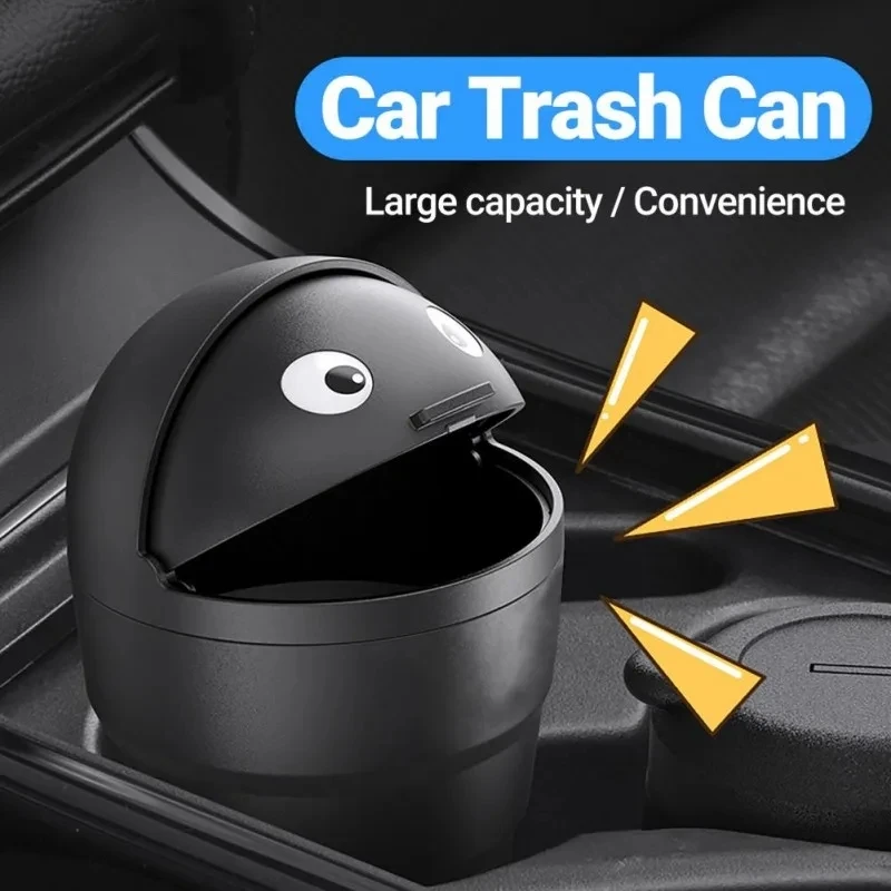 Car Trash can General Motors Trash Can Car Organizer Storage bin with swinging lid Cute Mini car leakproof car trash can car