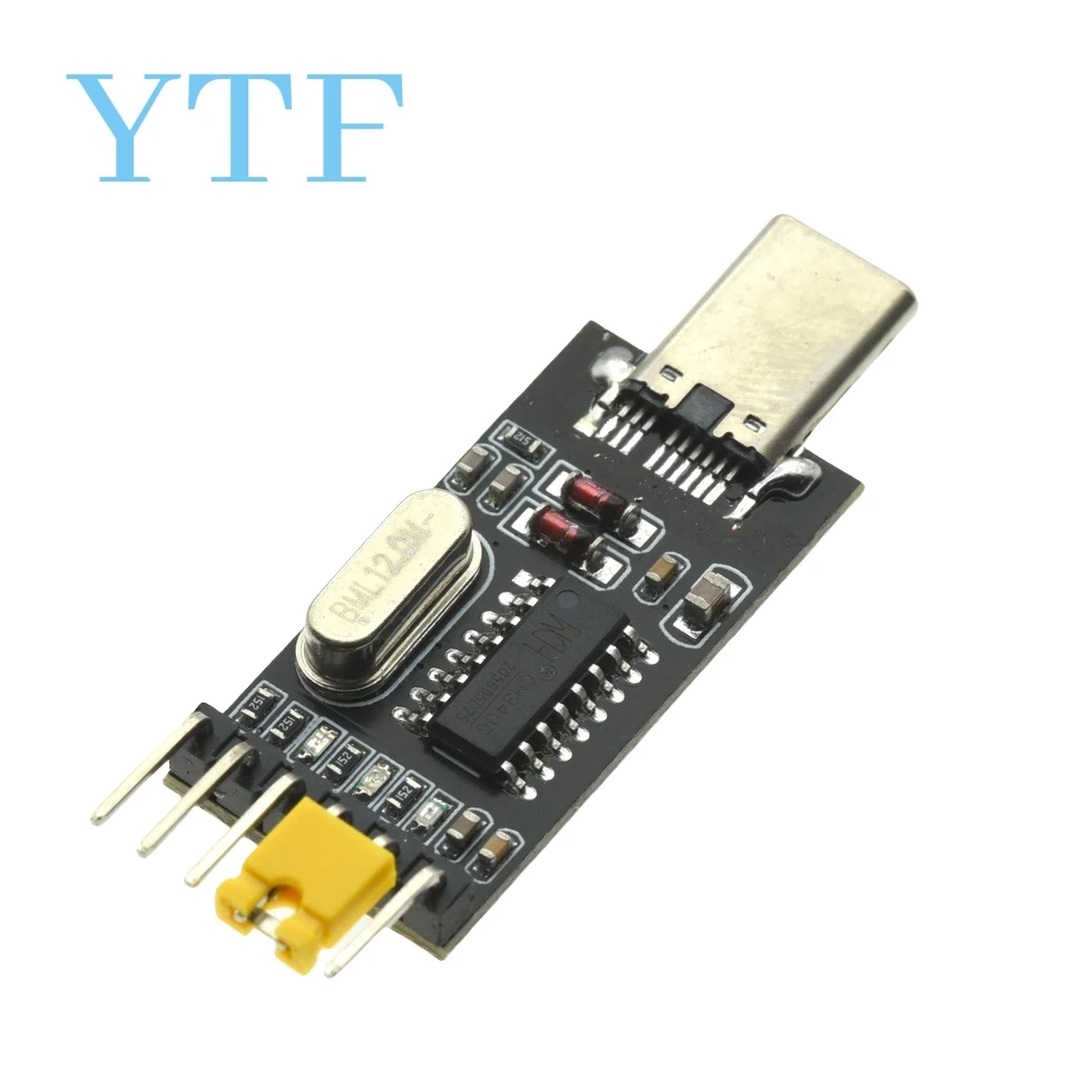 Conversor USB para TTL, Módulo UART, Interruptor Tipo-C, CH340G, CH340, 3.3V, 5V