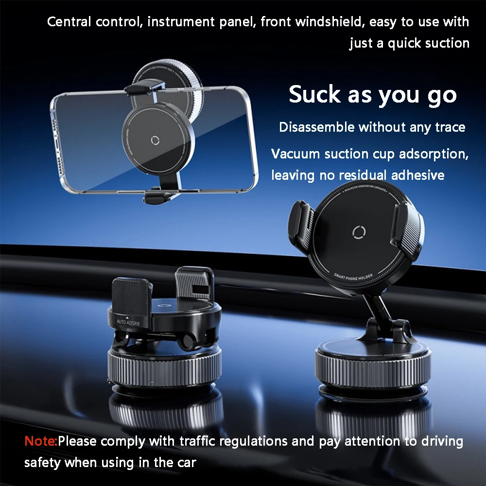 Car Phone Holder 360°/180°Rotatable Phone Holder Foldable Design,Vacuum Suction Cup Perfect for Car Dashboard Suction Cup Bracke 3