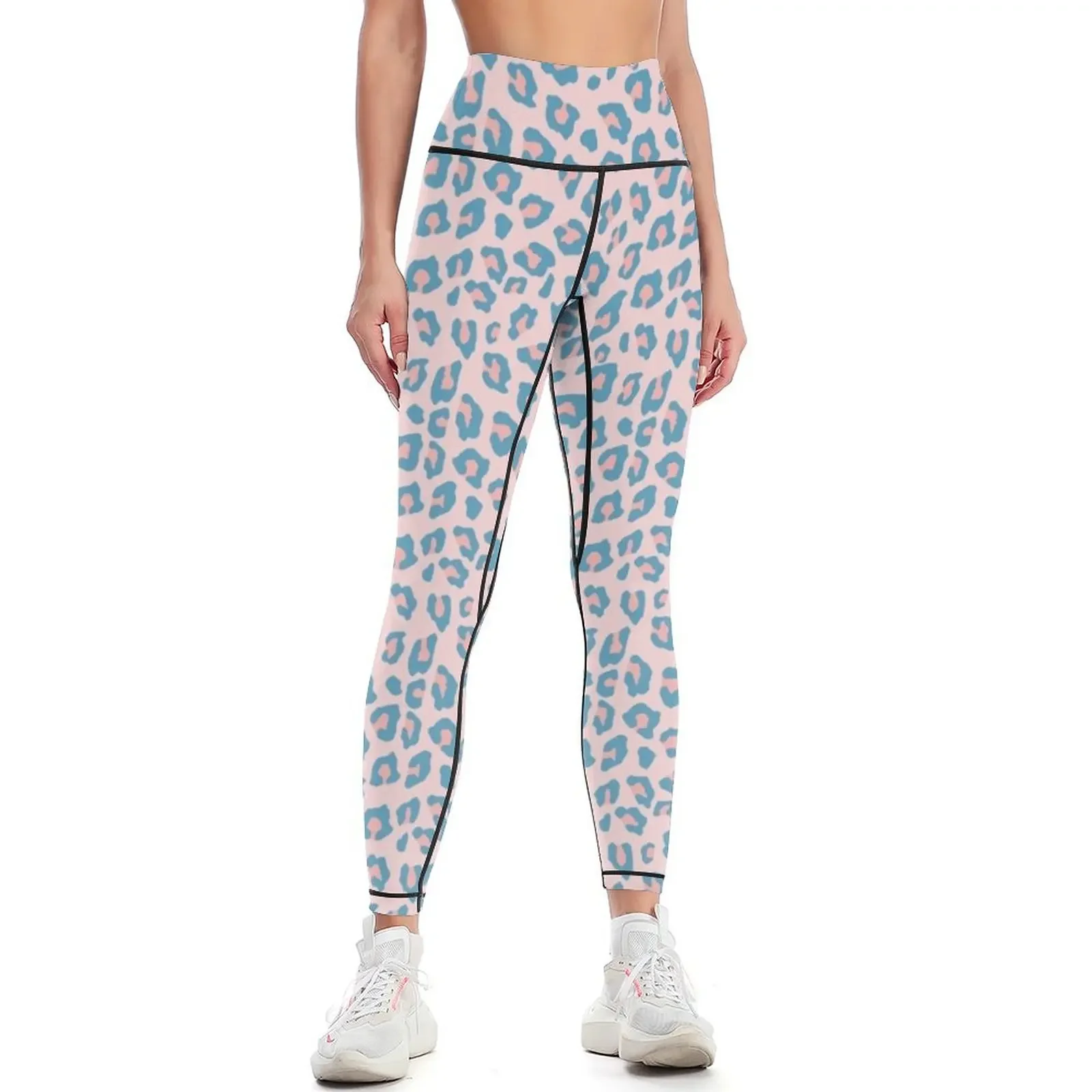 

Leopard Print - Peachy Blue Original Leggings push up legging Women's tights workout shorts Fitness clothing Womens Leggings