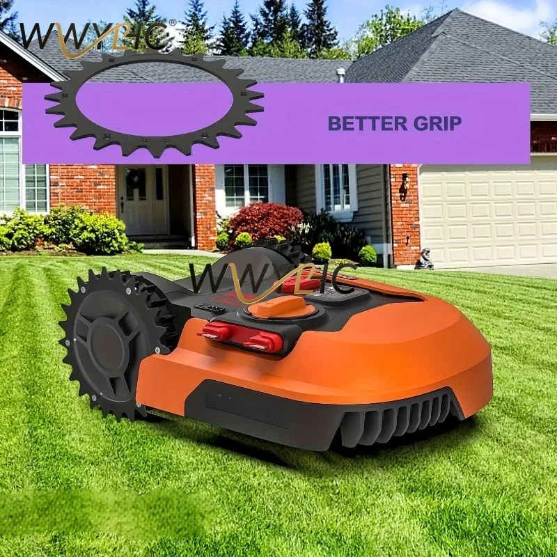 205mm Plastic Anti-Skid Spikes Traction Wheel Replacement Parts, Suitable For Landroid S/M Robotic Lawn Mower