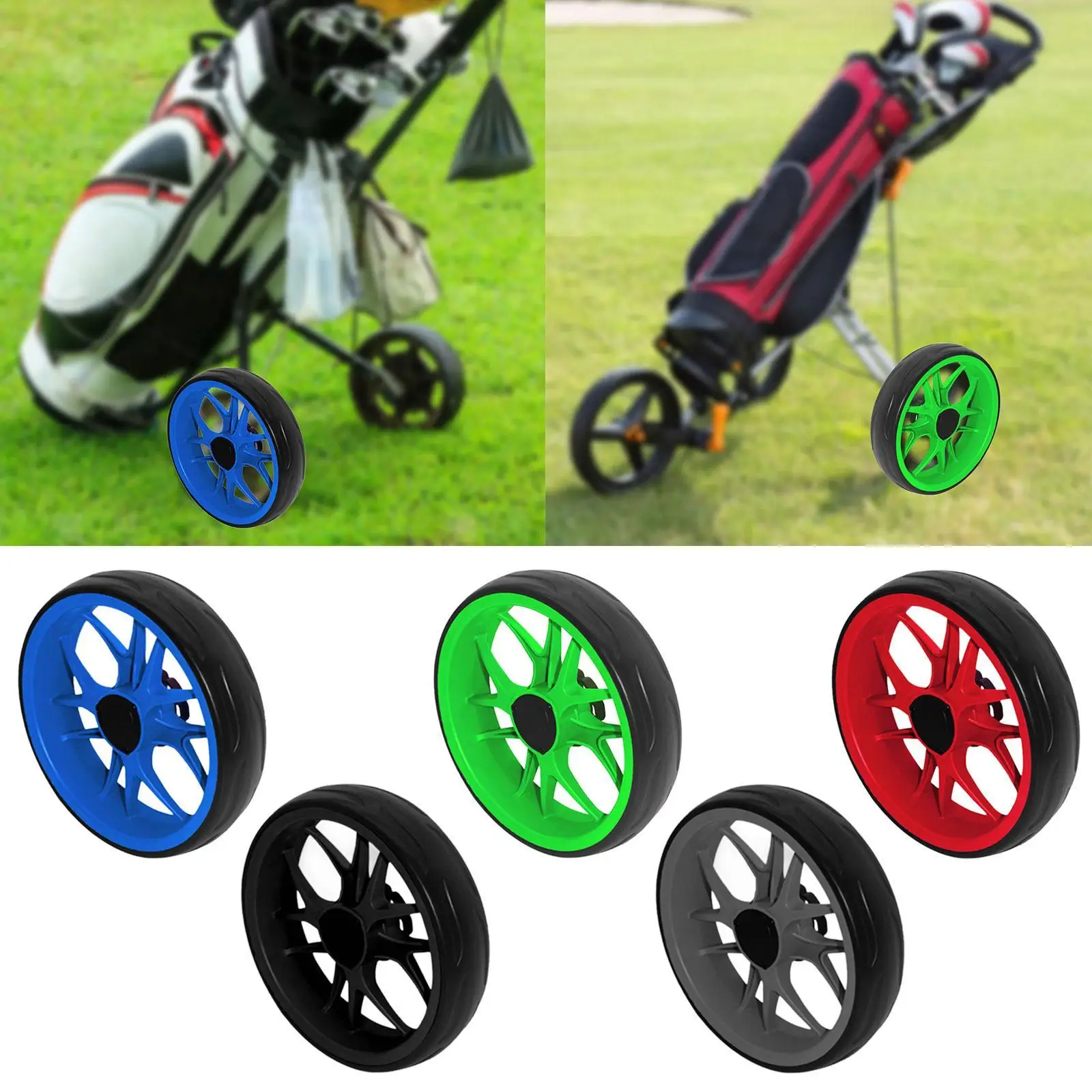 Easy Install EVA Foam Golf Push Cart Wheel for Wheeled Golf Bag Caddy Accessories Golf Sport Equipment Upgrade