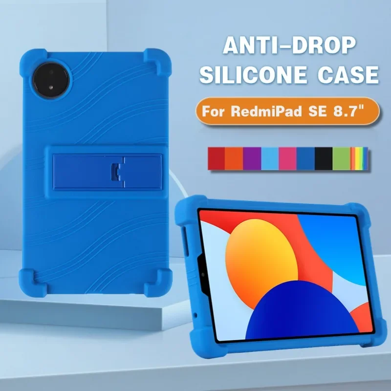 

For Redmi Pad SE 4G (2024) Case 8.7" Tablet PC Kickstand Funda with 4 Shockproof Airbags Kids Safety