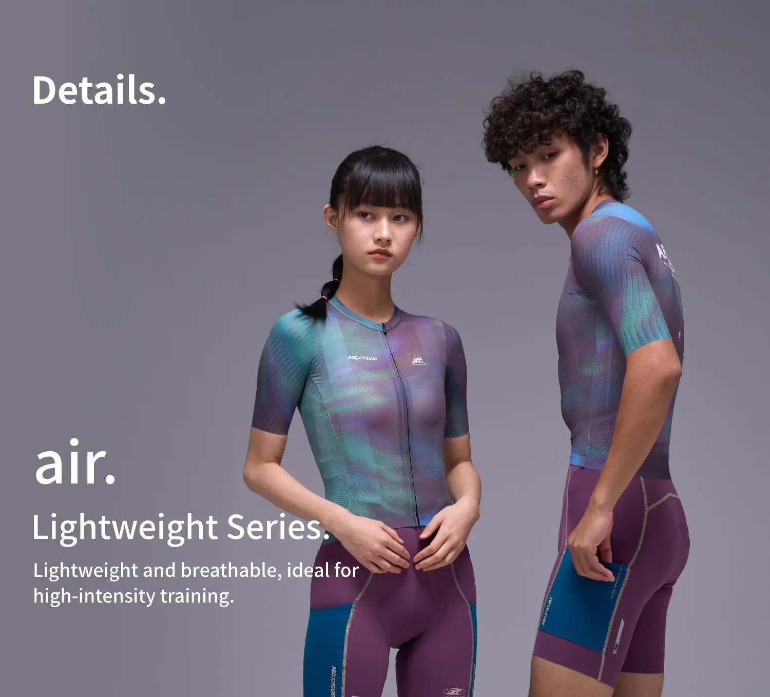 AEC YAOYING Serie Herren-Radtrikot Damen Slim Pro Bike Tops 2026 Sommer Kurzarm Fahrrad-Shirts Schnelltrocknend – Detail 3
