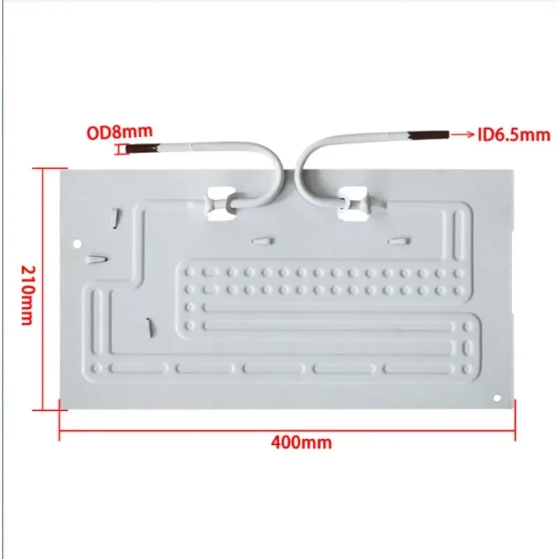 Aluminum Flat Cooling Plate Evaporator with Capillary Tube Freezer Refrigerator Refrigeration Replacement Parts